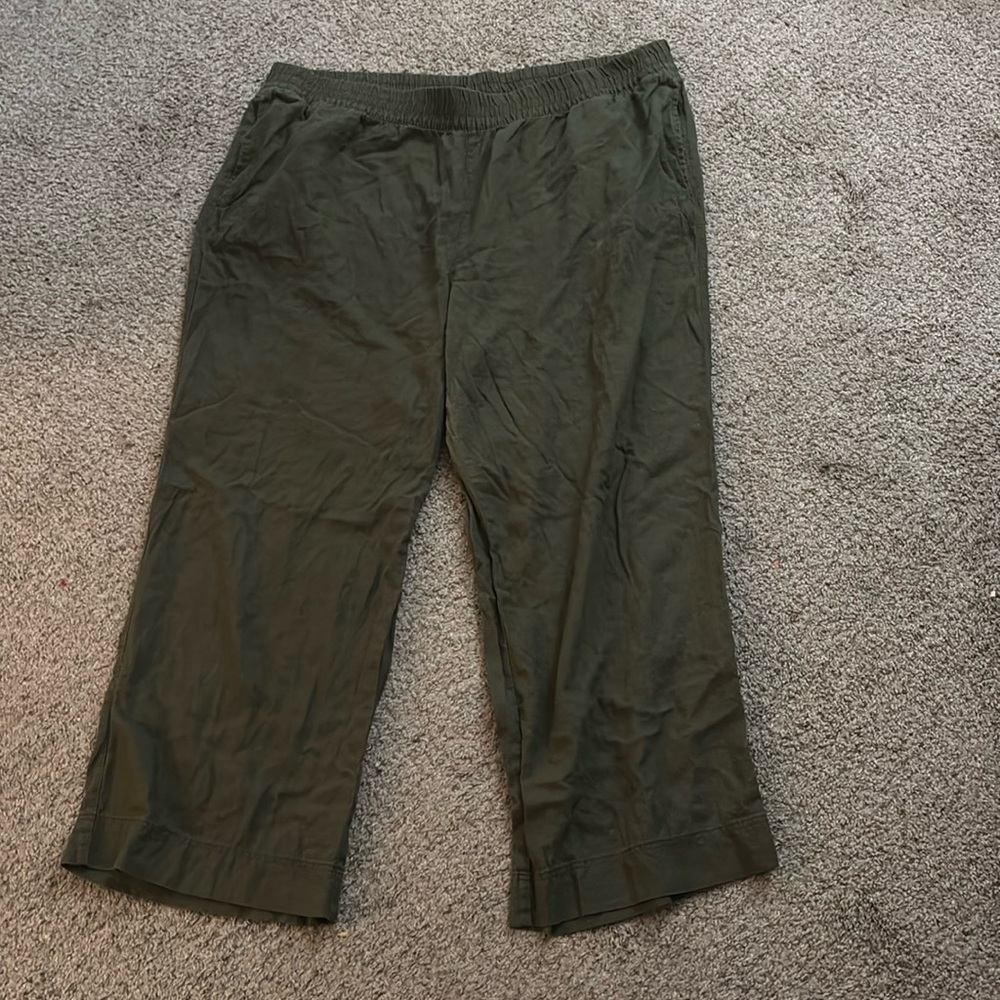 Old navy high rise wide leg green pants